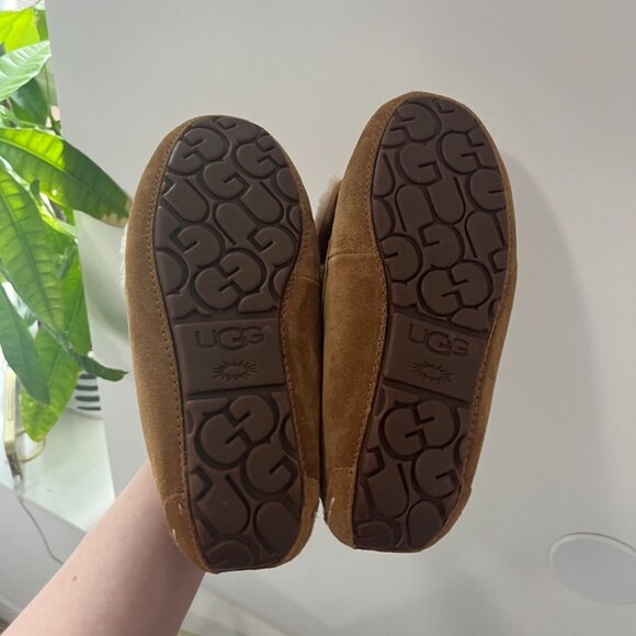 Ugg Australia Ansley Fur Bow Moccasin Slippers Size 5 - Picture 5 of 8